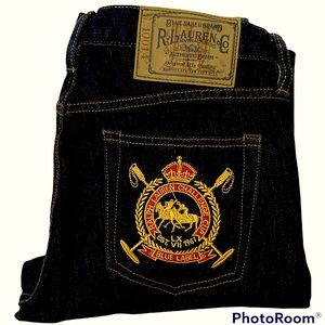 Ralph Lauren Sport Blue Label Thompson 650 Challenge Cup Logo Jeans Size 28
